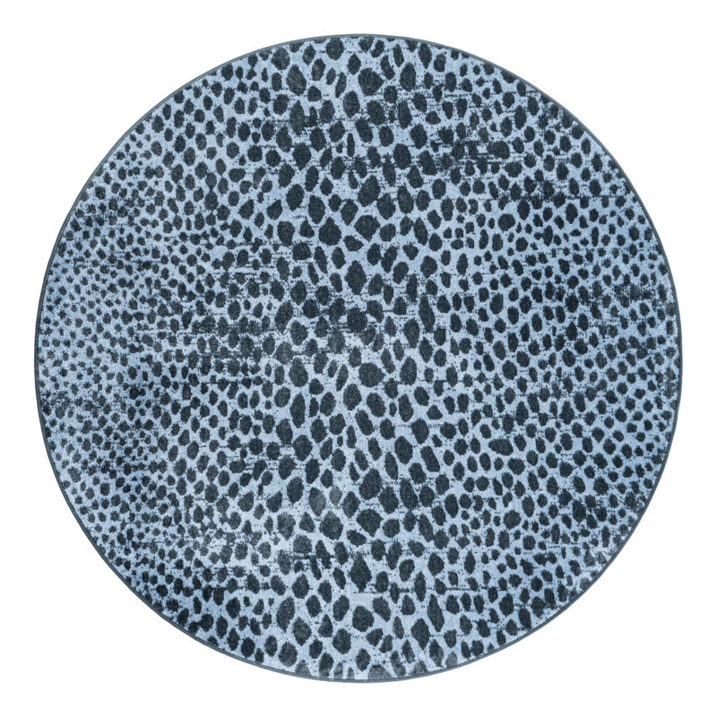 Masson Washable Animal Print Indoor Rug, Round 5'3"