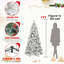 Arbre de Noël 4 pi avec 350 extrémités - PVC enneigé et branches à aiguilles dures, structure à charnières pour une installation facile, support en métal stable - arbre de Noël réaliste-520367355-520367354