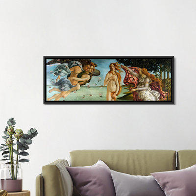 Birth Of Venus by Sandro Botticelli - Floater Frame Panoramic Gallery-Wrapped Canvas Giclée on Canvas