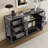 60''  Wide Vintage Hand-Painted Accent Sideboard with 6 Drawers & 2 Doors, Artistic Living Room Storage Furniture