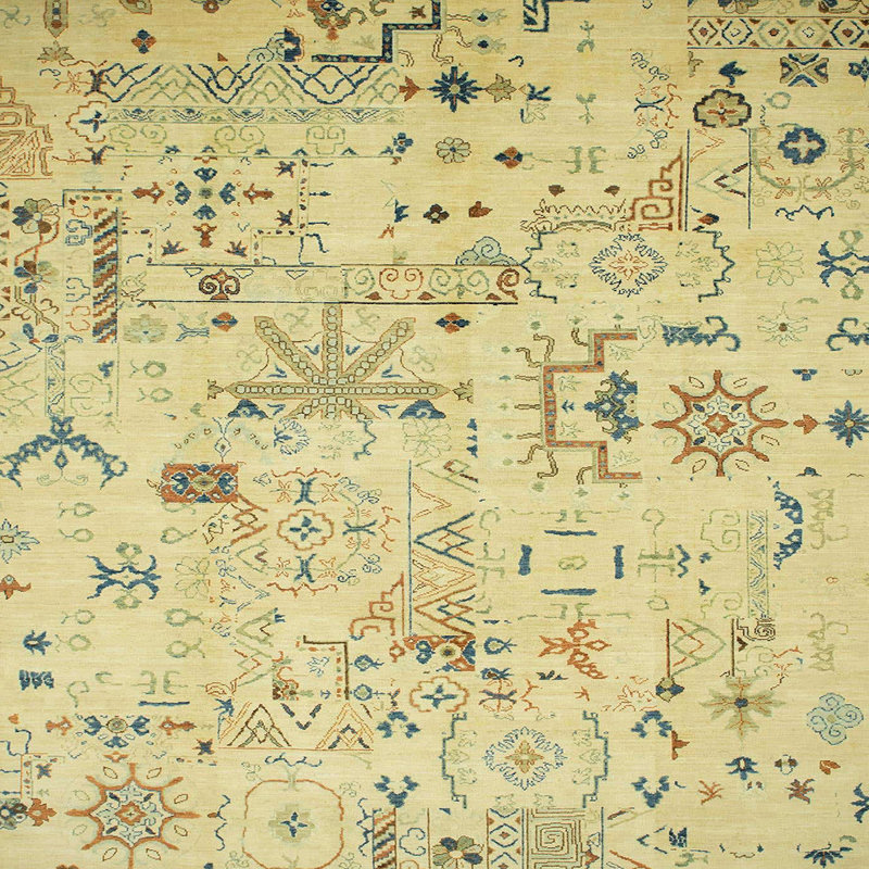 Abstract Indoor Rug, Square 7'