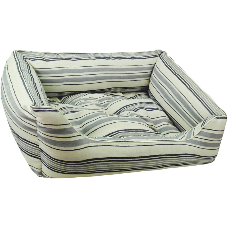 Striped Orthopedic Polyester Pet Bed, Extra large (100cm W x 80cm D x 35cm H)