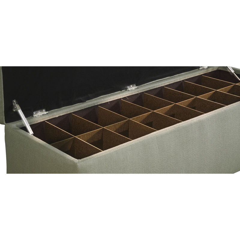 Roessler Shoe Storage Bench, Candice Sea Foam, Large