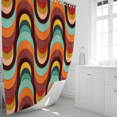 Rideau de douche simple abstrait