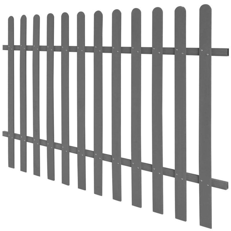 Ayia 200 cm W Fence Panels Fencing, Grey, 120cm H x 200cm W
