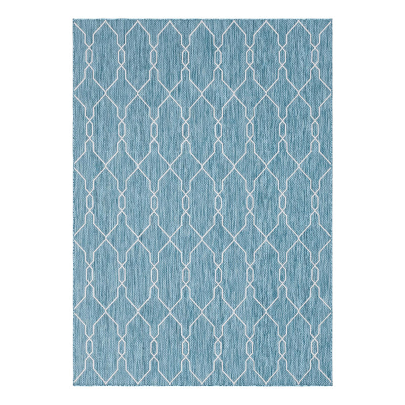 Geometric Indoor / Outdoor Rug, Rectangle 7'1" x 10'