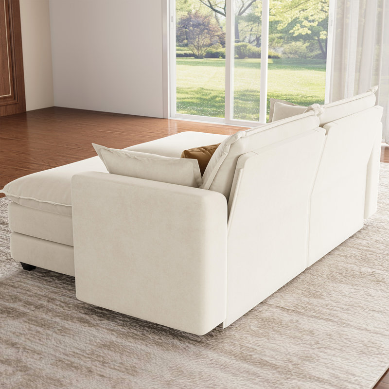 Canapé modulaire modulaire pour le salon, beige, Chenille beige