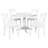 Orisfur. 5 Pieces Dining Table And Chairs Set For 4 Persons, Kitchen Room Solid Wood Table With 4 Chairs