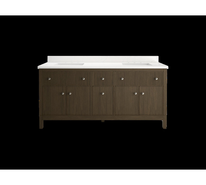Meuble-lavabo avec lavabo et plateau en quartz Malin By Studio Mcgee, 72"
