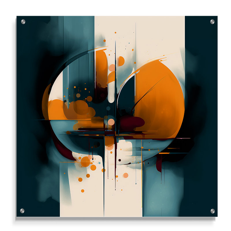 Exploring Abstracted Patterns II - Abstract Geometric Acrylic Wall Art, 16" H x 16" W