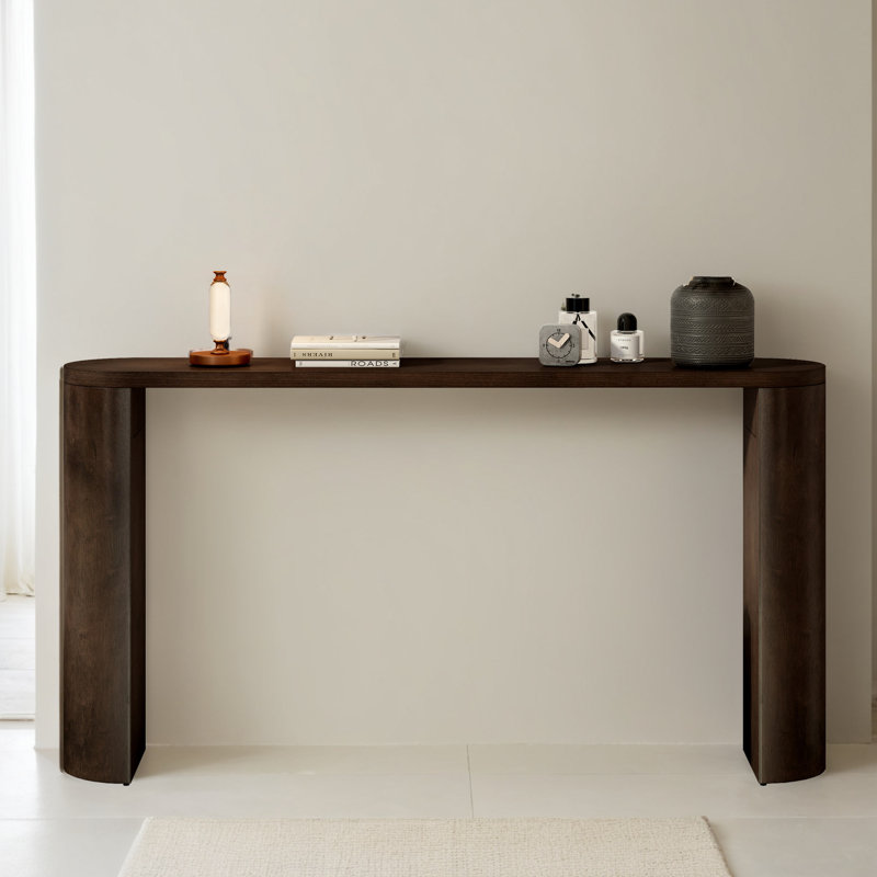 Table d'appoint 60 po pour salon d'entrée, Marron foncé