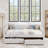 Tyvessa Contemporary Upholstered Daybed with Twin Trundle & 2 Storage Drawers, Vertical Stripe Design for Bedroom, Living Room & Guest Room-129598166