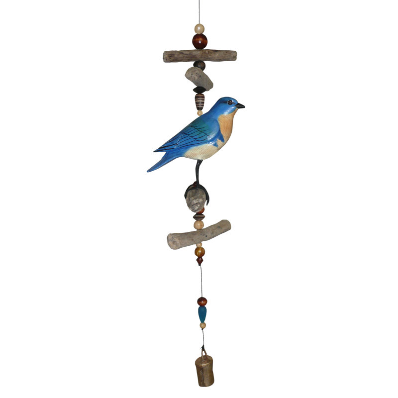 Cloche en bambou Bluebird Family