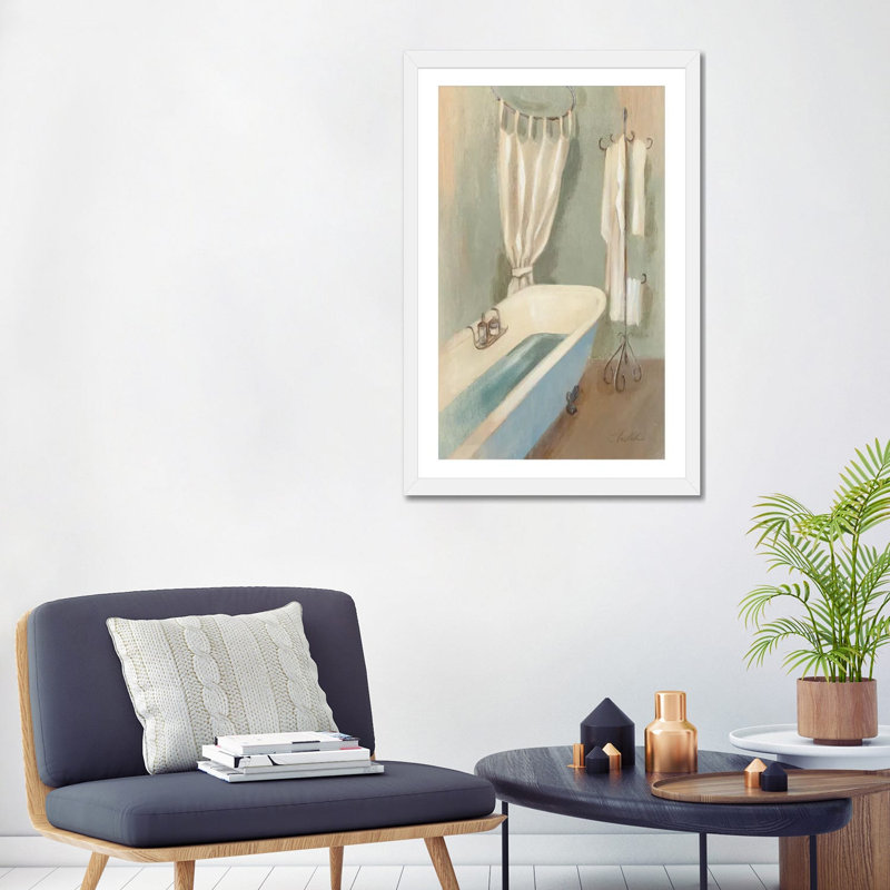 «Steam Bath III» par Silvia Vassileva, reproduction d'art, Blanc, H 32 po x l 24 po x P 1 po, Papier encadré blanc