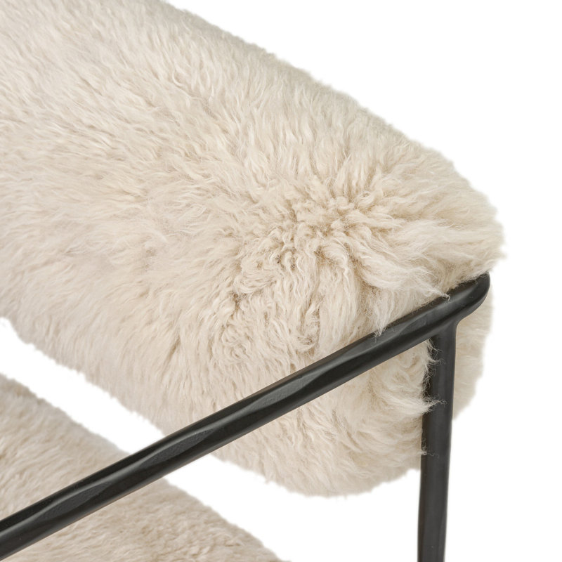 FENN Armchair, Champagne Mongolian Fur