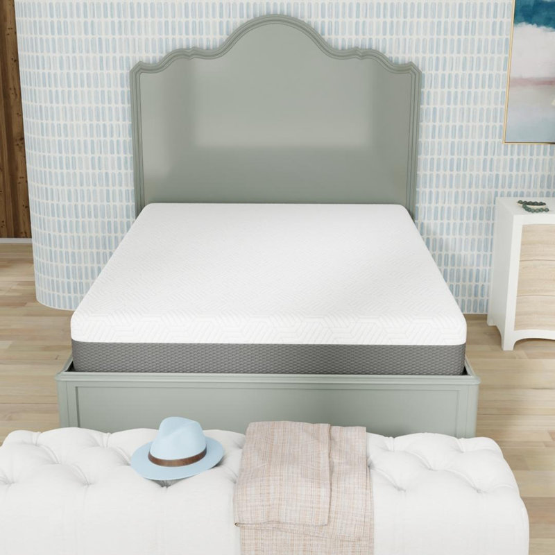 Matelas ferme de 8 pouces avec housse de refroidissement, Lit simple, 10"