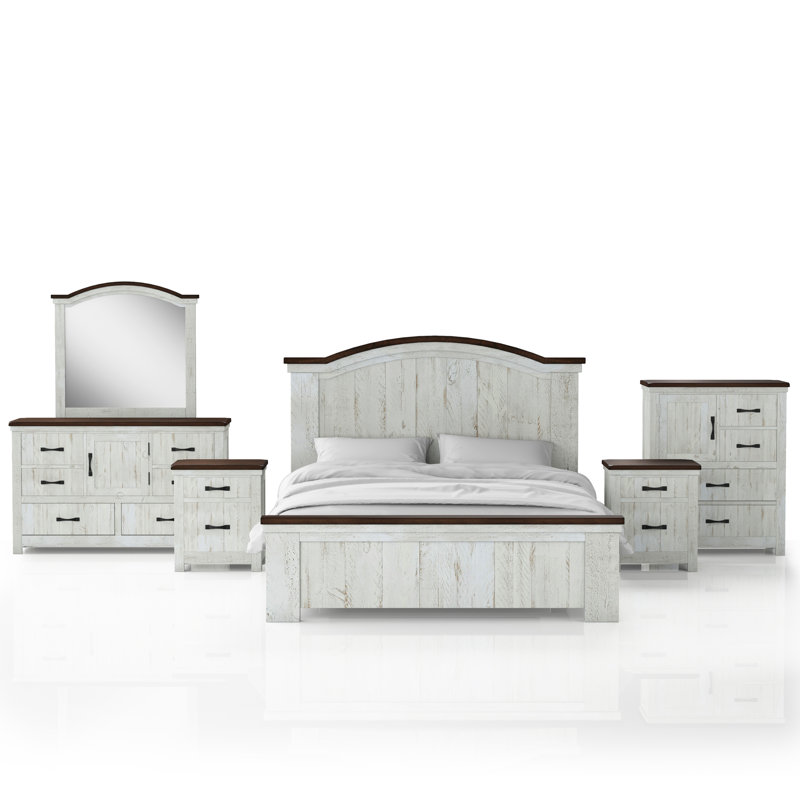 Carmelo Solid Wood Piece Bedroom Set