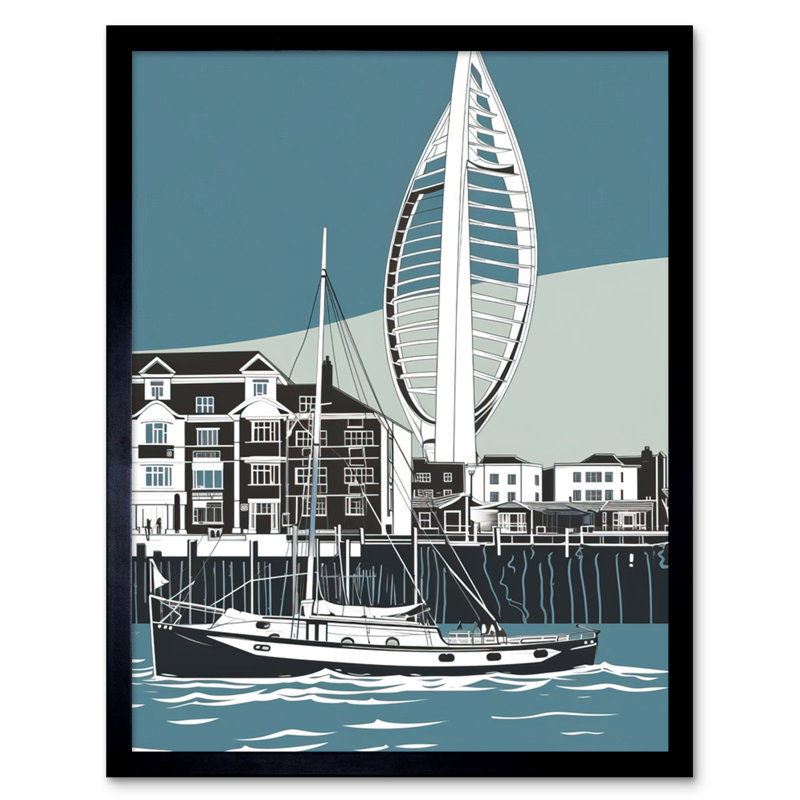 Lovel Portsmouth Historic Dockyard With Spinnaker Tower - Single Picture Frame Print