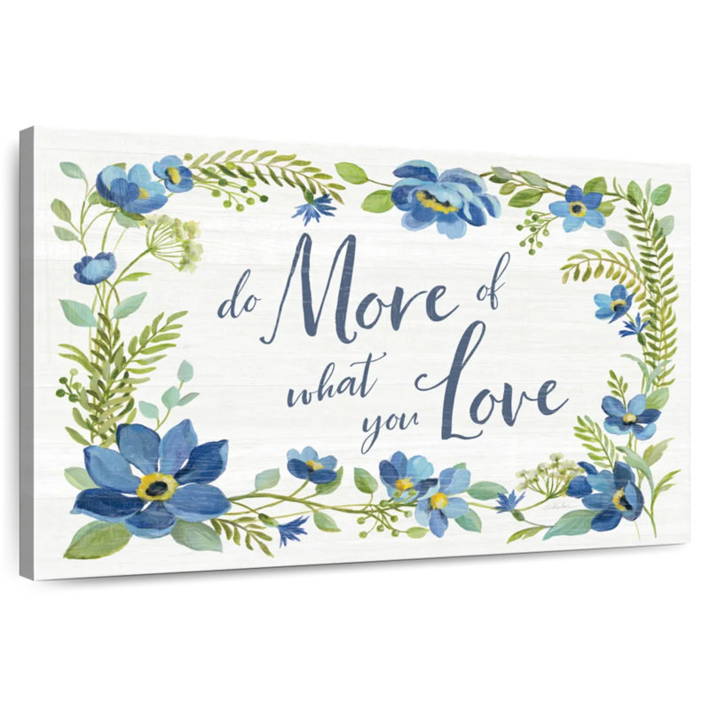 Tergel Botanical Blue Quote V, 20" H x 30" W