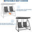 2 Person Porch Swing with Canopy