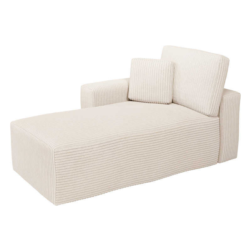 Fauteuil Empress, Velours côtelé beige