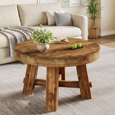 Solid Wood Round Coffee Table