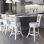 Catt Swivel White Bar Stools with Solid Wood Frame-851991033