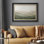Œuvre encadrée de qualité supérieure - impression de paysage rétro pour décor de salon - 26 po x 36 po