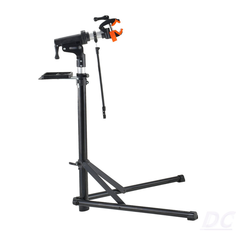 Support de réparation de vélo, support de réparation de vélo en aluminium robuste de 66 lb, support de travail à hauteur réglable avec bras télescopique magnétique, support de travail pliable pour la maison, les magasins