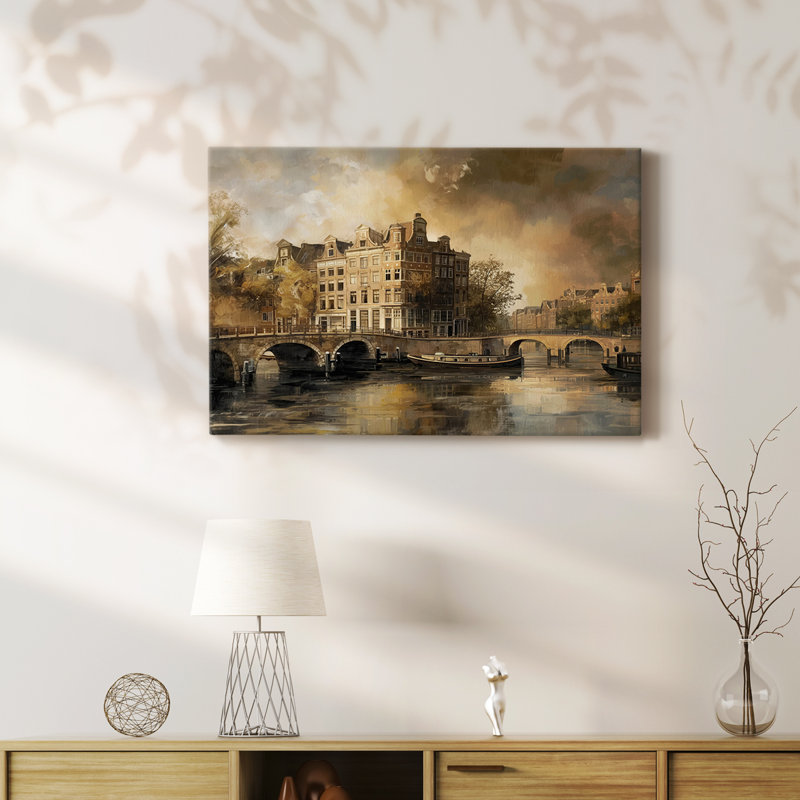 Landscape CCxxxiv - Toile tendue avec châssis de qualité supérieure - Prêt à être accroché, H 12 po x l 18 po
