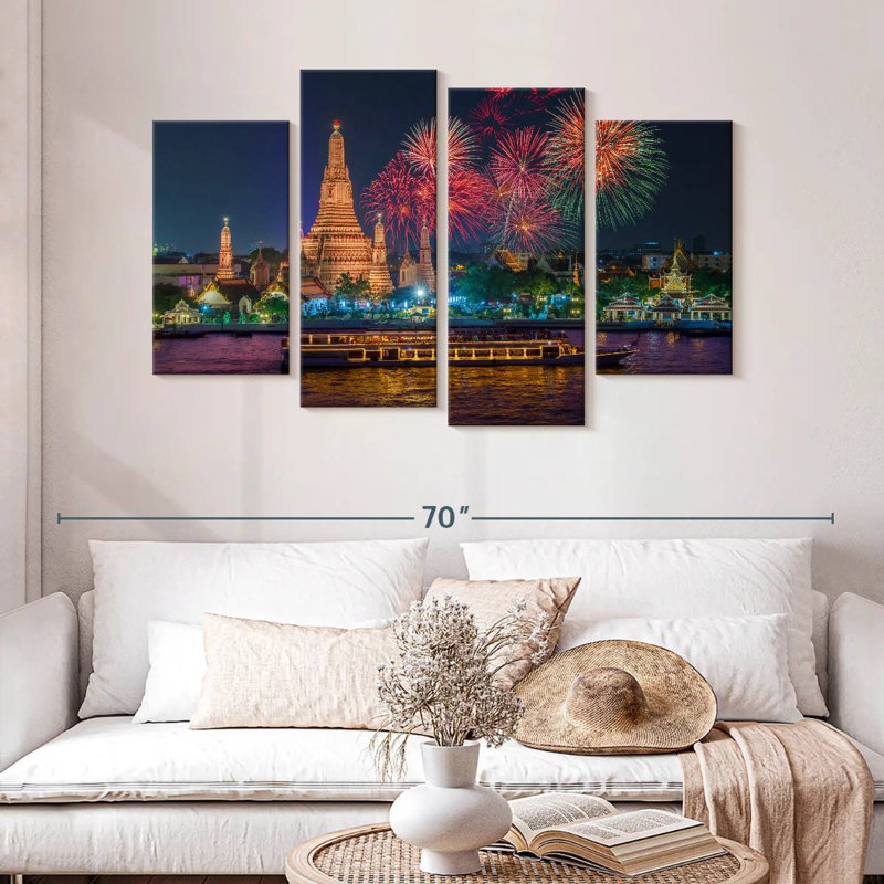 Nicci Bangkok New Year Fireworks, 32" H x 52" W