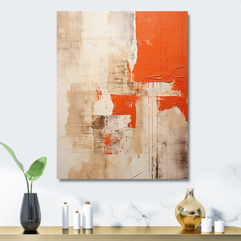 «Sunset Reverie Collage I», art mural abstrait en métal, H 20 po x l 12 po x P 1 po
