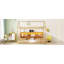 Lit simple avec lumière DEL, lit maison en bois avec bibliothèque de rangement, lit maison au sol avec garde-corps-1433274596