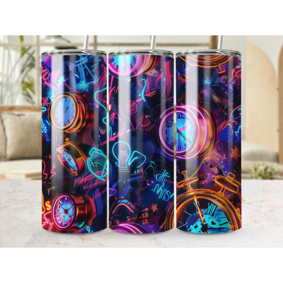 Choose Handmade Tumblers 591ml Vacuum Insulated Stainless Steel (18/8) Travel Tumbler with Straw