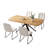 Costner 5 Piece Retangular Dining Set, Oak Finish Table And Upholstered Chairs-126696969-126696968