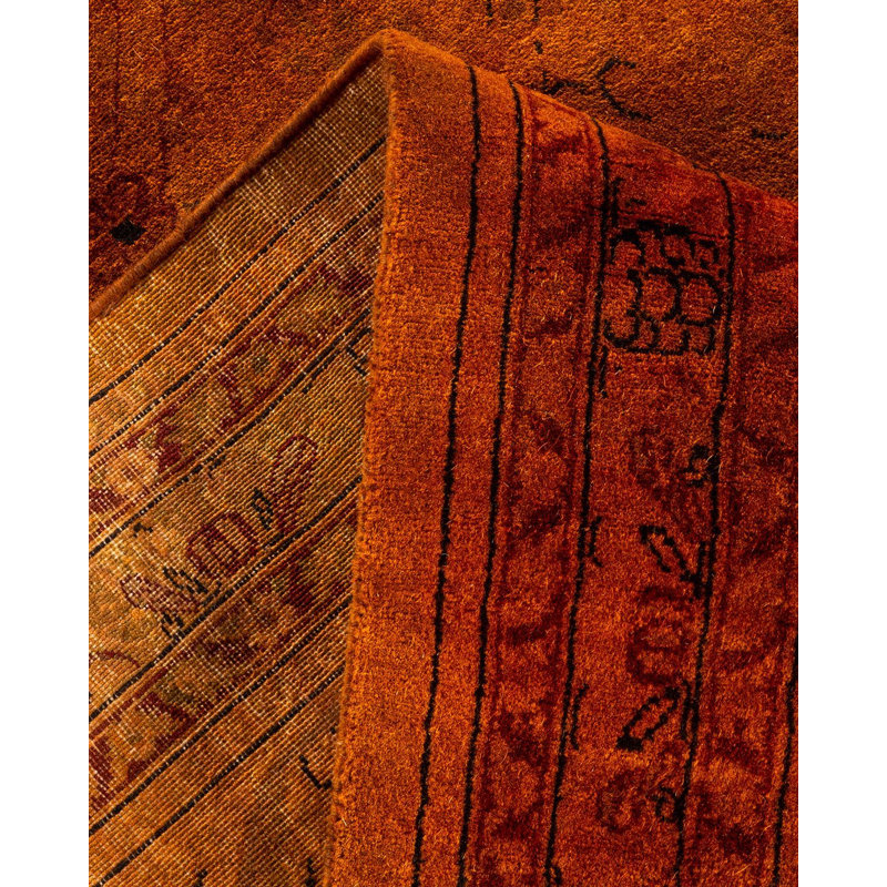Tapis unique noué à la main Osbaldo - orange