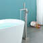 Robinet de baignoire sur pattes à poignée simple avec douche à main-69056021