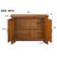 Console Donela avec tablette de rangement réglable, table de hall d'entrée rétro avec tablette de rangement réglable, table de canapé pour le couloir, entrée, salon, vestibule-361751792-361751807