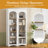 MDF Italian Retro Double Storage Round Side Table with Tempered Glass Top, Modern and Functional Design-1104876778