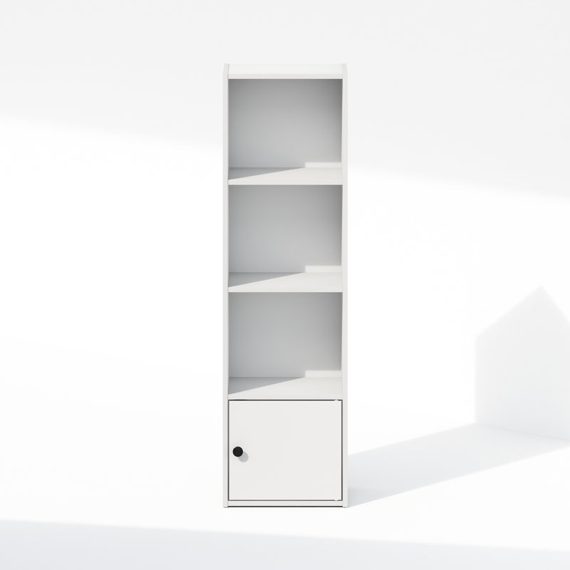 Bibliothèque à 4 niveaux avec armoire de rangement Luder