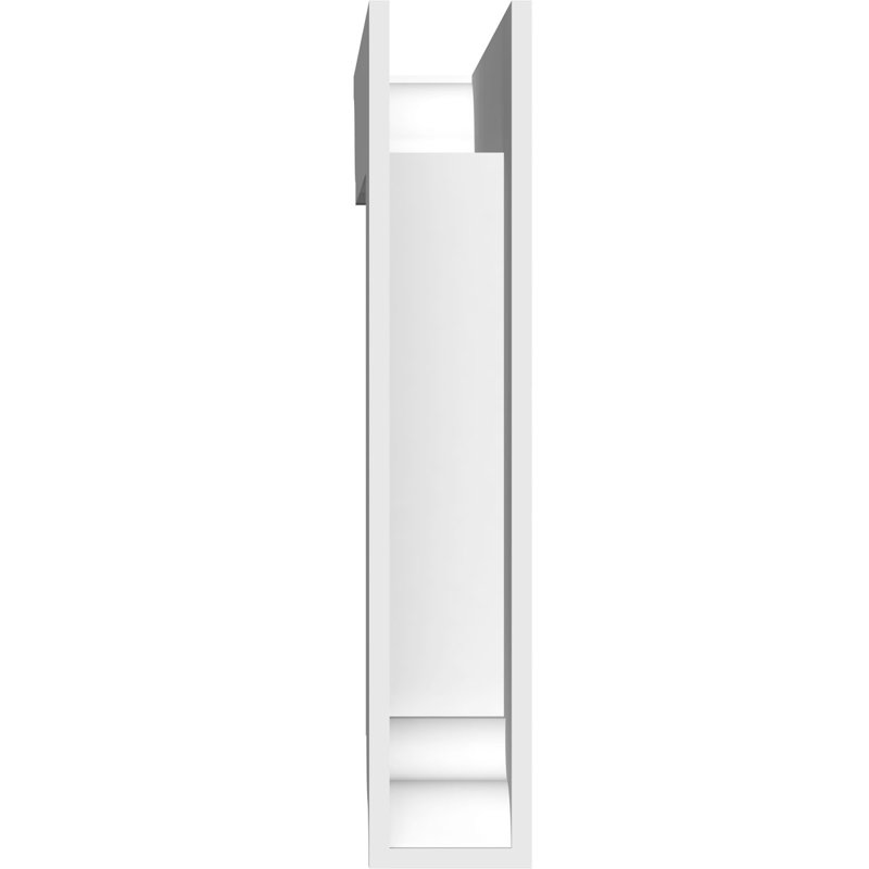 Support standard en PVC de qualité architecturale avec extrémités traditionnelles, H 16 po x l 3 po x P 16 po