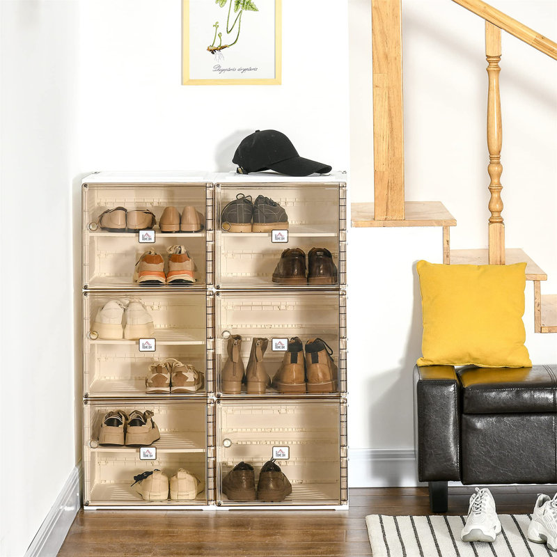 20 Pair Stackable Shoe Storage Cabinet