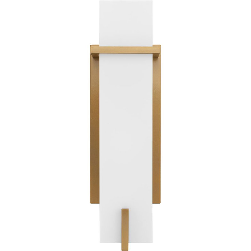 One-Light Modern Small Outdoor Wall Lantern, Soft Gold, 18" H x 5.25" W x 5" D