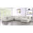 Burrows 158" Wide Linen Reversible Down Cushion Modular Sofa & Chaise with Ottoman-594152032