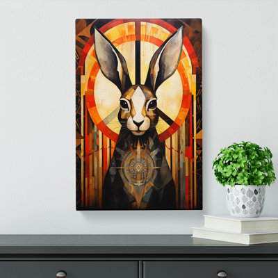 Hare Deco - Wrapped Canvas