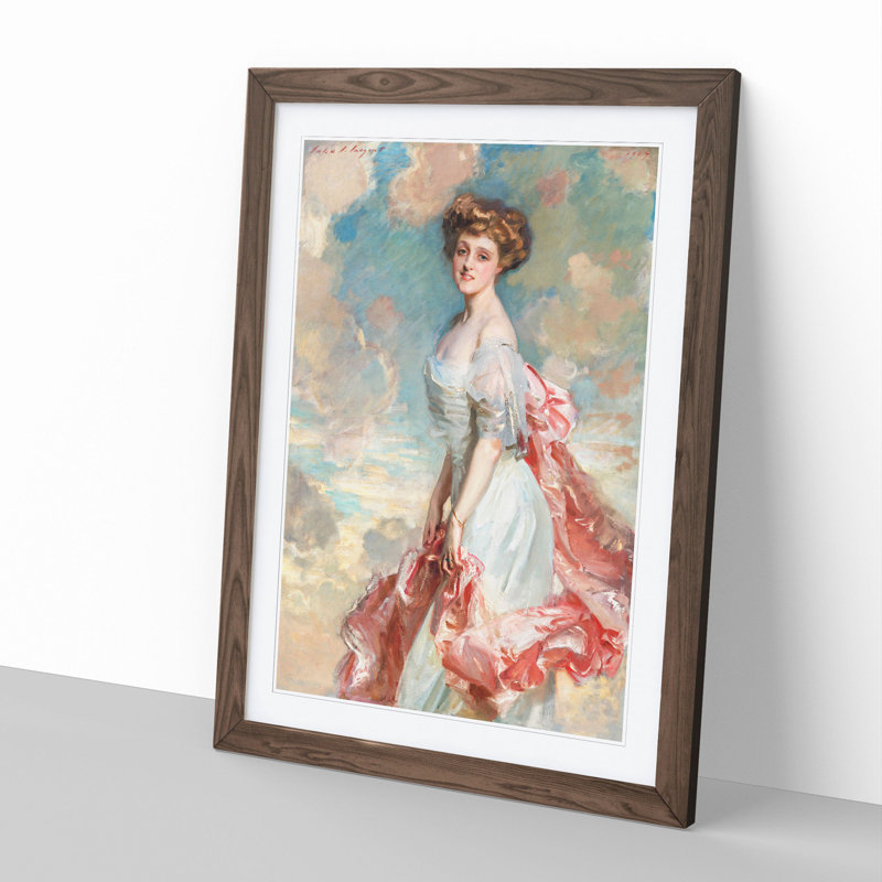 Miss Grace Woodhouse by John Singer Sargent - Picture Frame Painting, 36cm H x 27cm W x 2cm D, Walnut