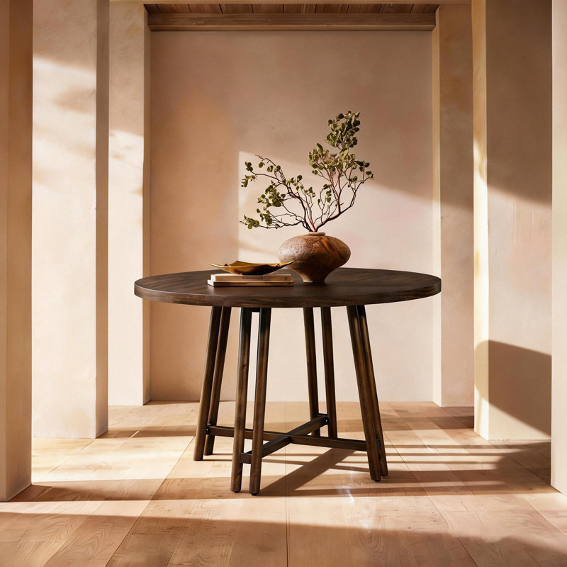 Table de salle à manger en bois massif 47 "Wales, Noyer