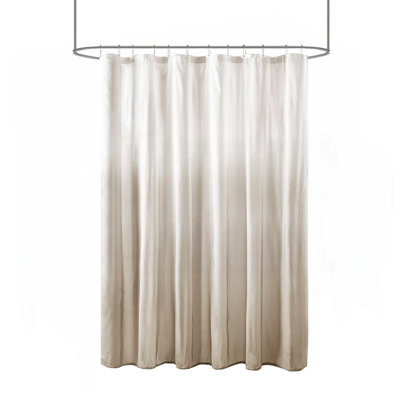 Modern Ombre Printed Seersucker Shower Curtain, Lightweight and Textured for Elegant Bathrooms, 72x72 Inch