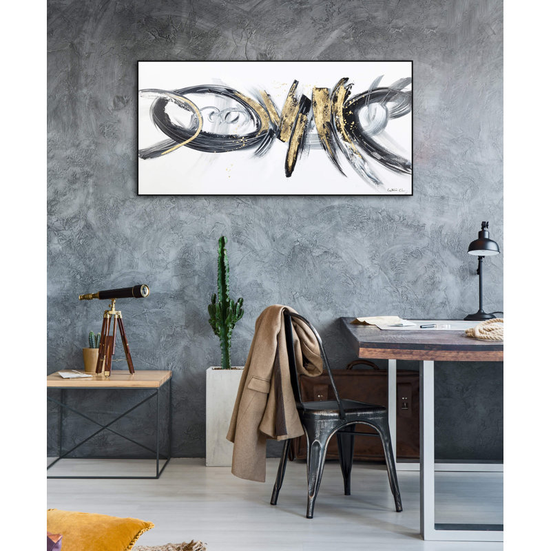This hand -painted acrylic painting has a secret message