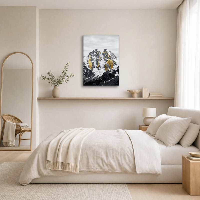 Art mural sur toile Snowy Mountain Range, H 24 po x l 16 po